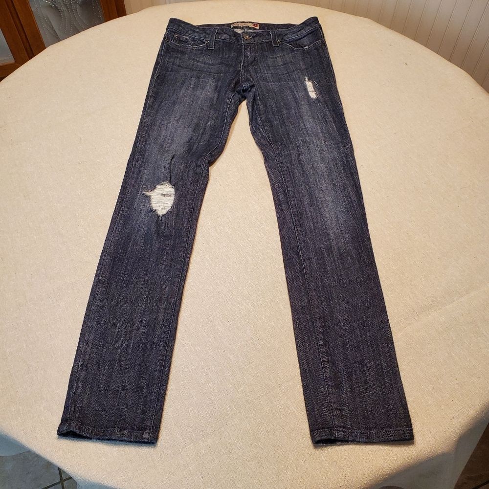 GJG Size 9 Dark Blue Denim Distressed Jeans